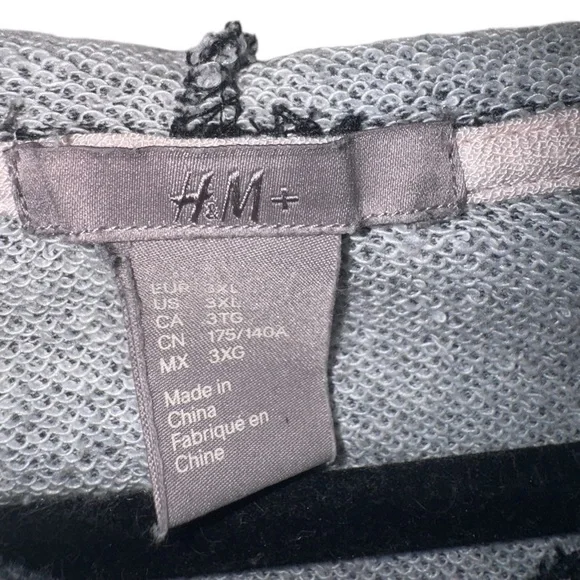 H&M+ Gray Hooded Pullover Sweater 3XL - Picture 4 of 4